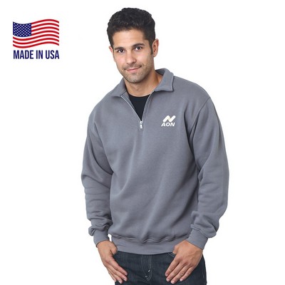 Made in USA Unisex Pre-Shrunk Quarter Zip Fleece Shirt